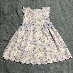 Haute Hippie Kids Dress with Lavender & Cream Floral Design Easter Pastel Spring